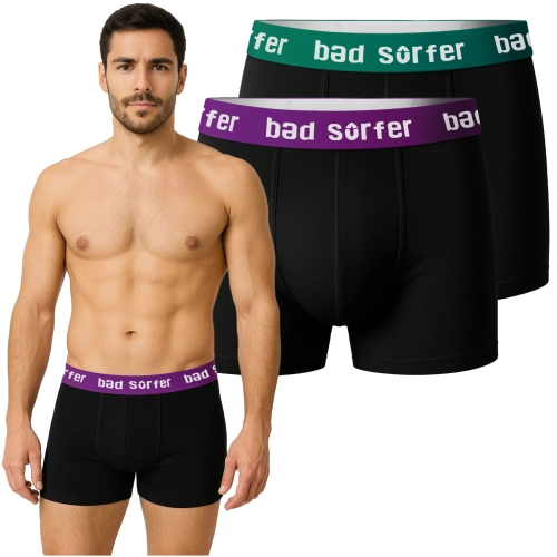 Bad Surfer Bokserki Męskie 2 sztuki Bawełniane Logo 2pak Mix