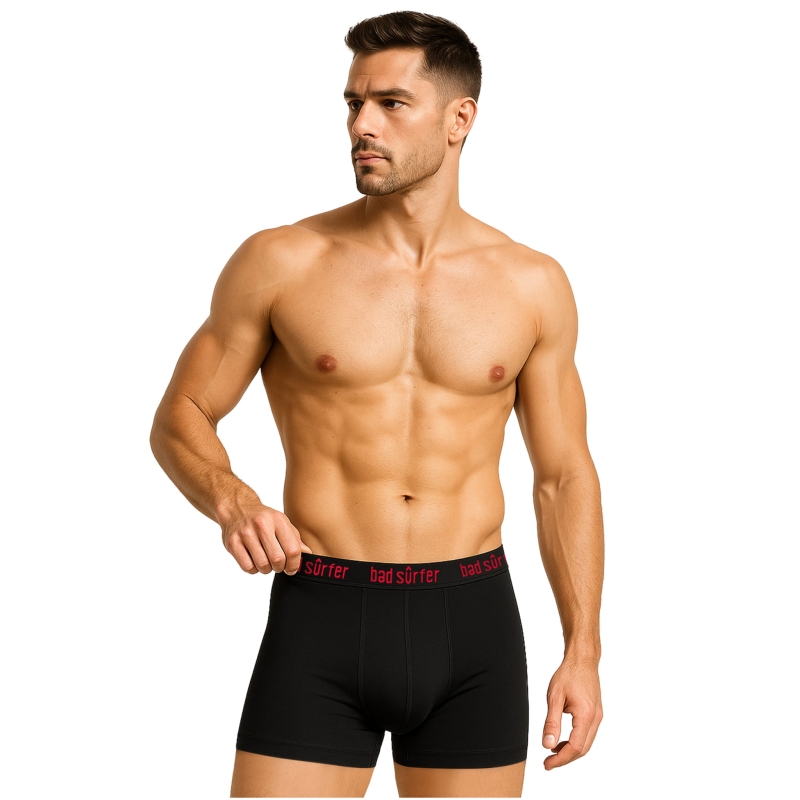 BAD SURFER Zestaw Bokserek Męskich Bawełna Mix Logo 4 Sztuki Model