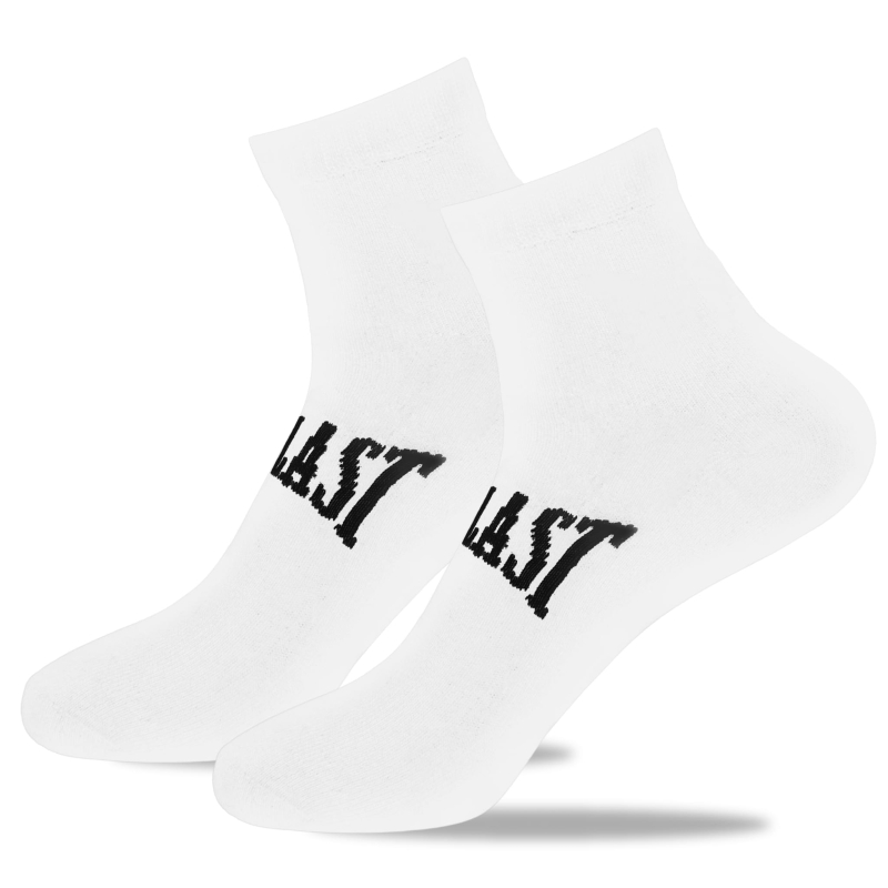 Białe skarpety sportowe Everlast – para z czarnym logo