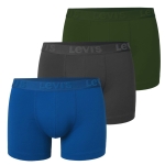Levi's Bokserki Męskie GREEN GREY BLUE Bawełna 3 Pak Rozmiar