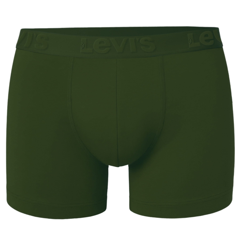 Oliwkowe bokserki Levi's z tonalnym brandingiem