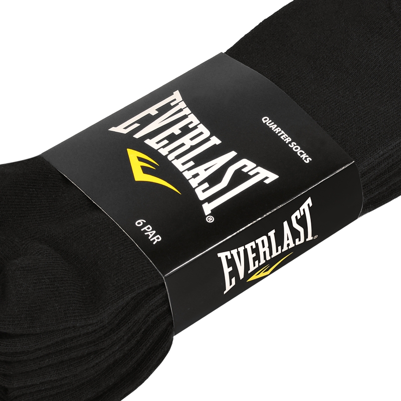 Opakowanie czarnych skarpet Everlast 6 par