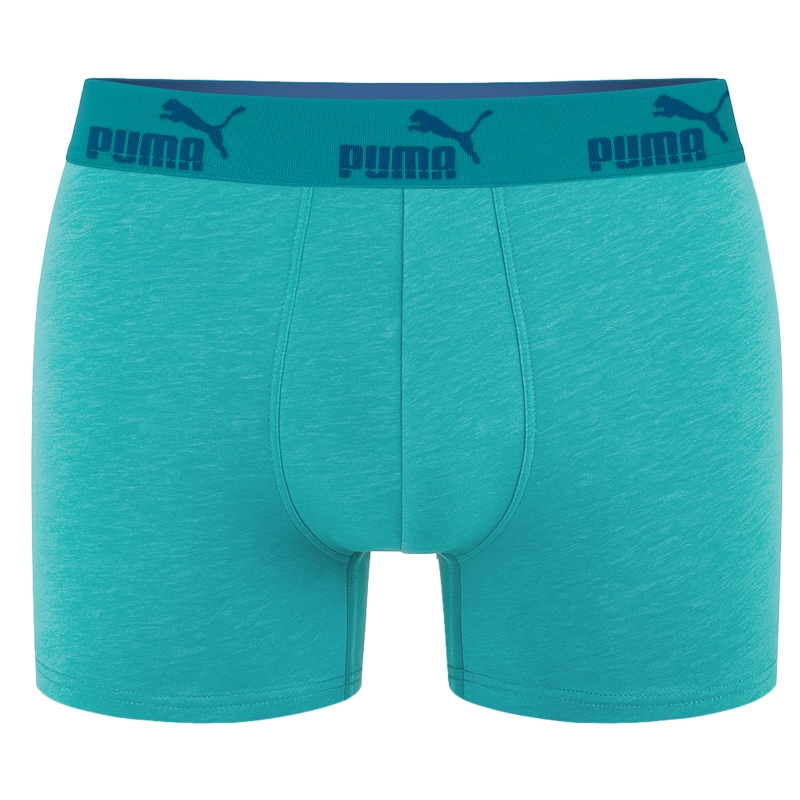 Turkusowe bokserki Puma z logo
