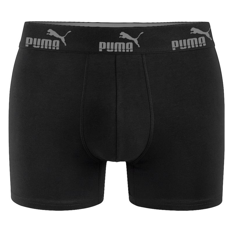 Puma bokserki męskie czarne bawełniane z elastyczną gumą i logo