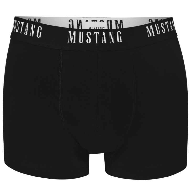 Czarne bokserki męskie Mustang z elastyczną gumką