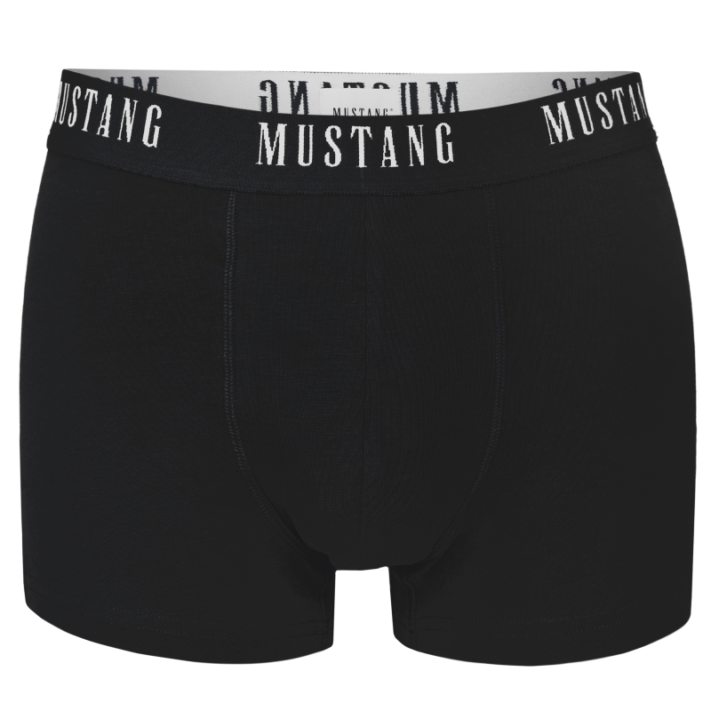 Czarne bokserki Mustang męskie z elastyczną gumką