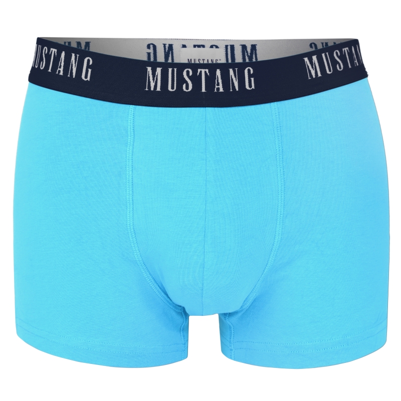 Niebieskie bokserki Mustang męskie z elastyczną gumką