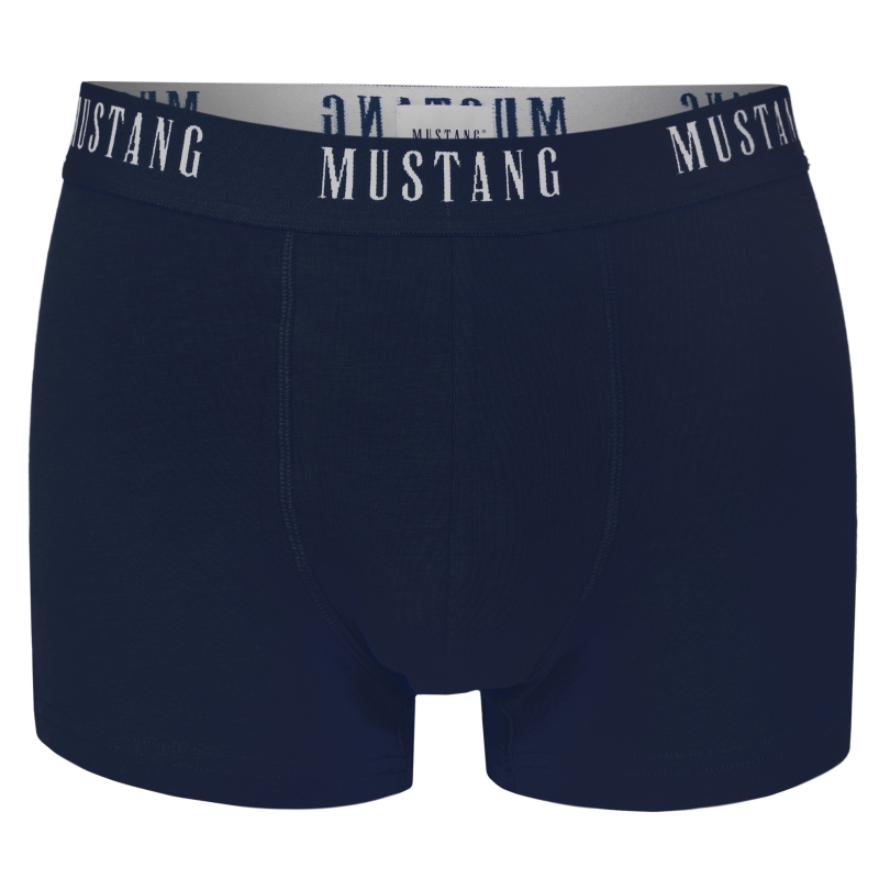 Granatowe bokserki Mustang męskie z elastyczną gumką