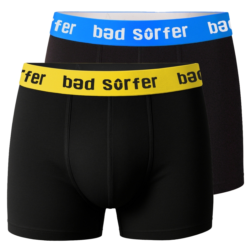 bokserki męskie Bad Surfer 2-pack żółty niebieski