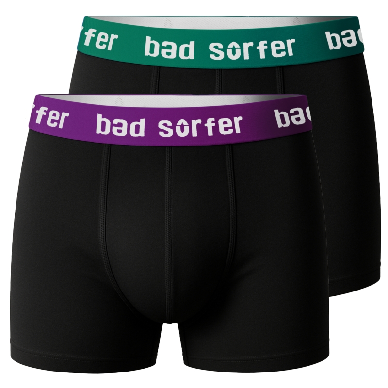 bokserki męskie Bad Surfer 2-pack fiolet zielony