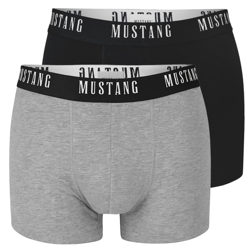 bokserki męskie Mustang szare i czarne