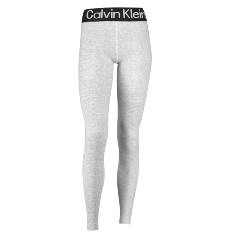Szare legginsy damskie Calvin Klein z czarną gumą