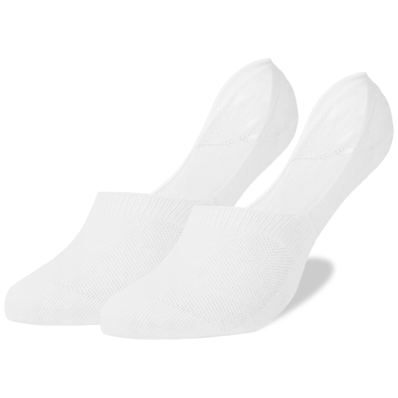 Dwie pary białych damskich stopek Everlast wykonanych z cienkiej dzianiny.