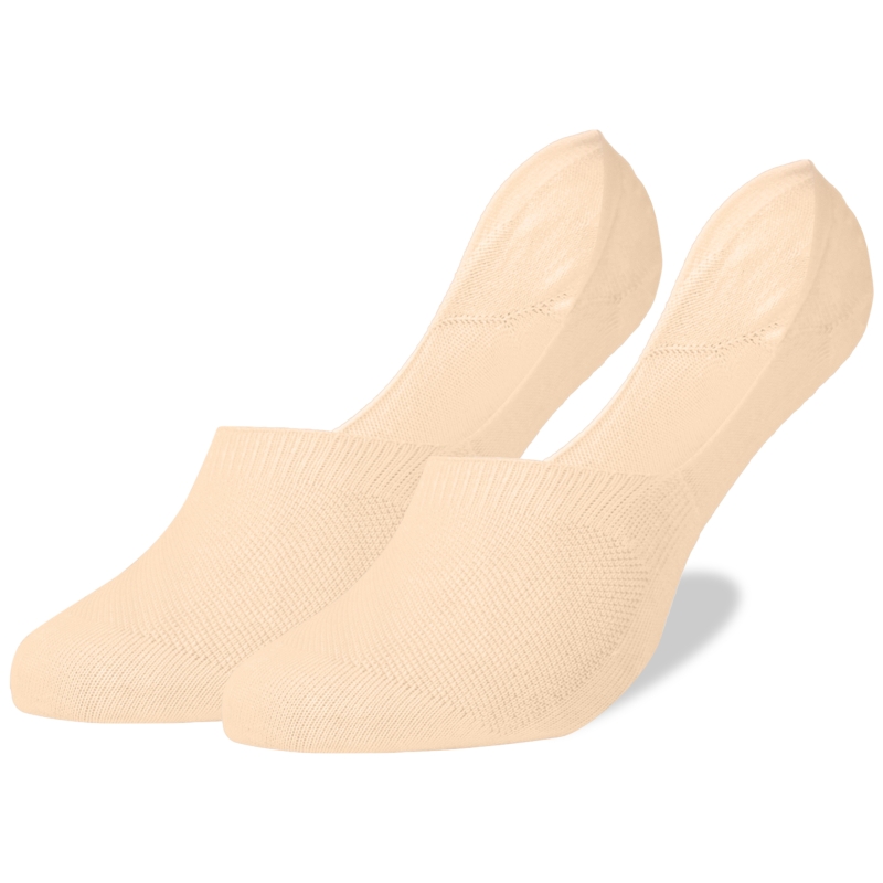 Para kremowych damskich stopek Everlast wykonanych z cienkiej dzianiny.