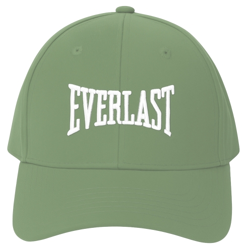 Czapka z daszkiem Everlast w kolorze zielonym z wyraźnym białym logo na froncie.