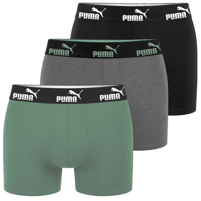 Zestaw bokserek Puma Green Black 3 pack