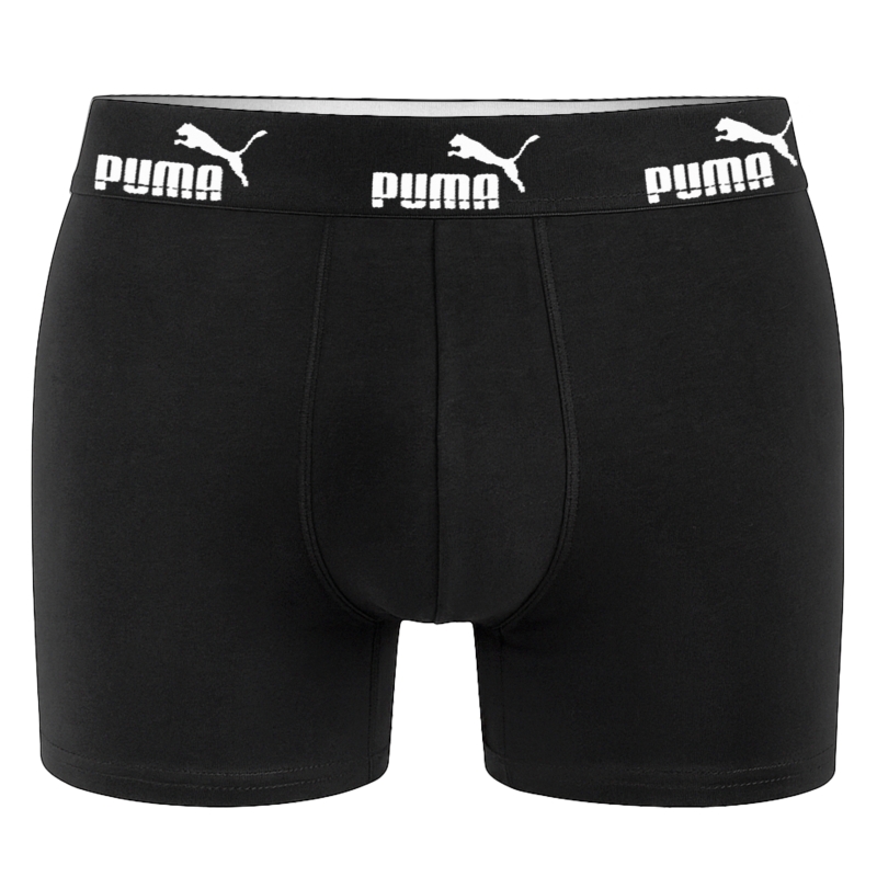 Czarne bokserki Puma z białym logo