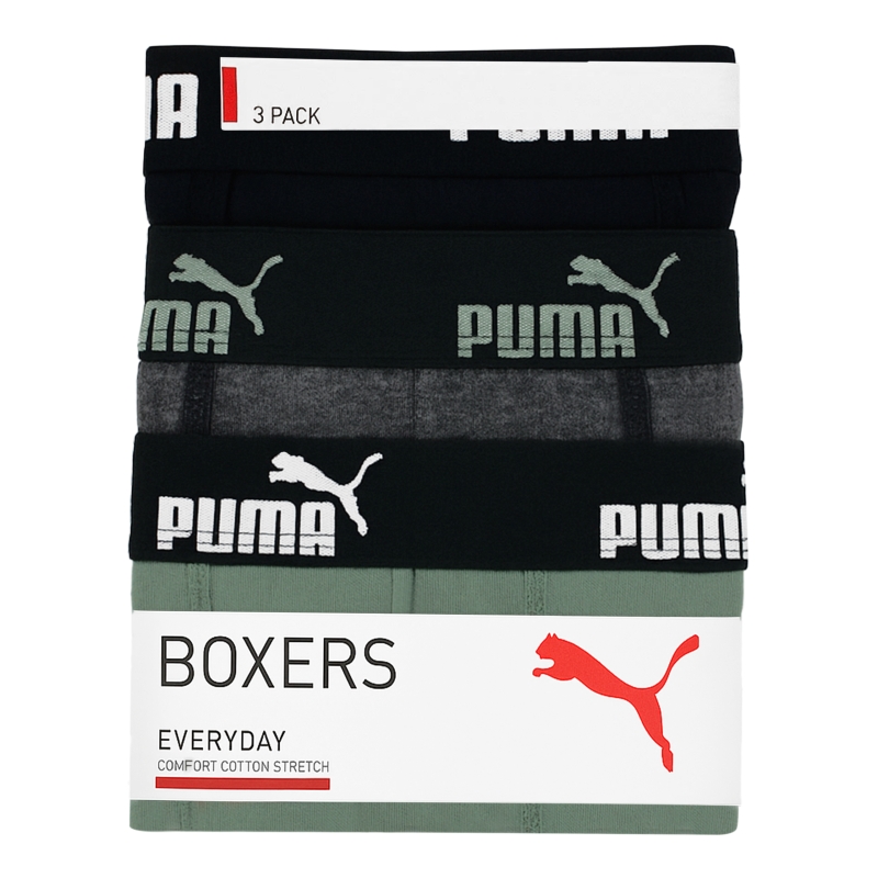 Opakowanie bokserek Puma 3 pack męskich Green Black