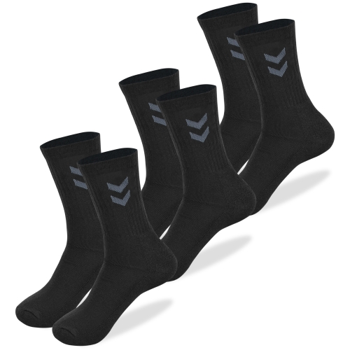 HUMMEL Skarpety Męskie 3 pary Długie Czarne Bawełna
