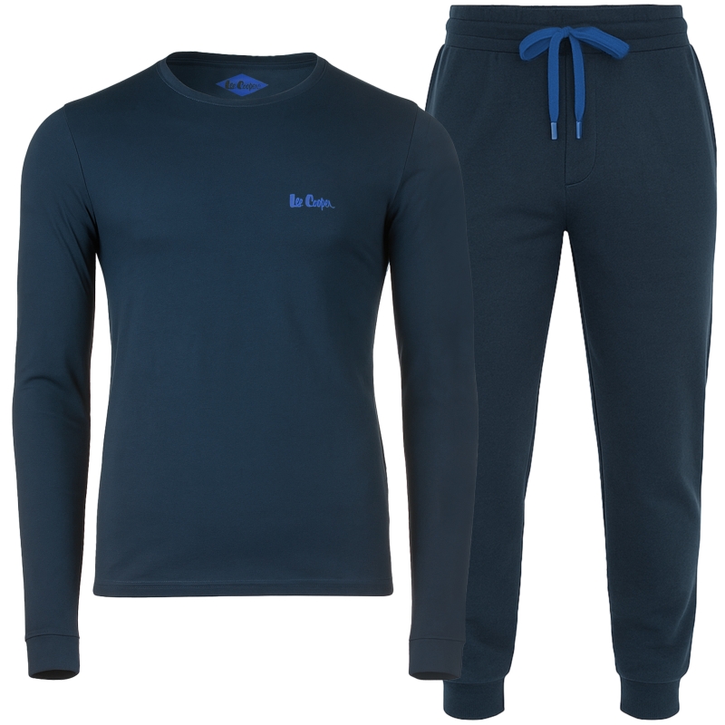 Piżama Męska Bawełniana Długa Granatowa Lee Cooper