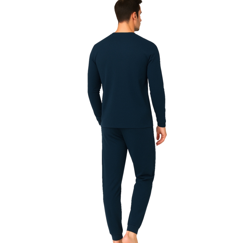 Piżama męska Lee Cooper Granatowa na modelu z tyłu