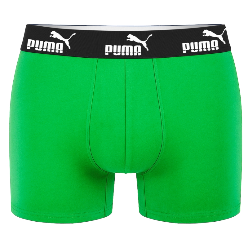 Zielone bokserki męskie Puma z czarną gumą