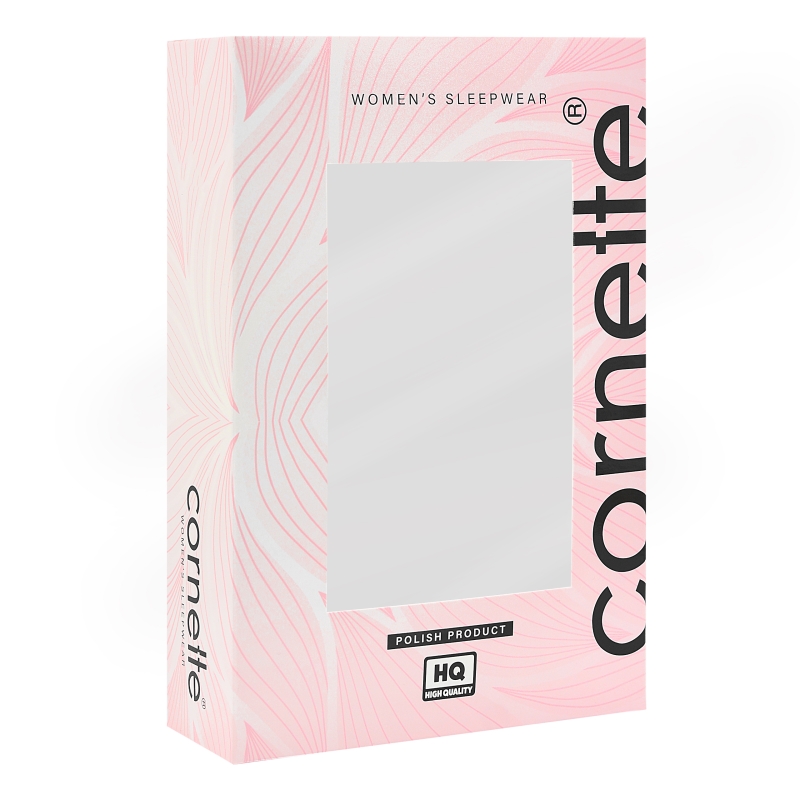 Cornette opakowanie piżamy damskiej w różowe wzory