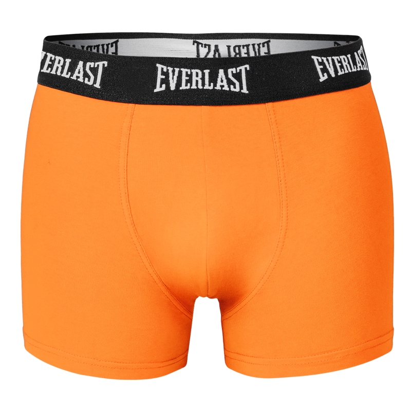 Everlast bokserki męskie pomarańczowe z czarną gumą