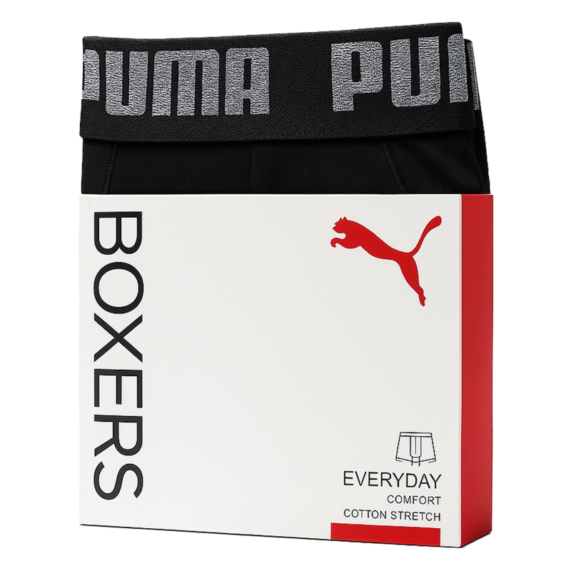 Puma bokserki męskie – opakowanie z widocznym pasem