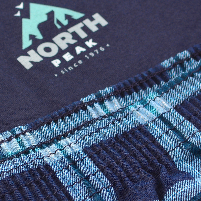 Cornette piżama – elastyczna gumka w spodniach w kratę