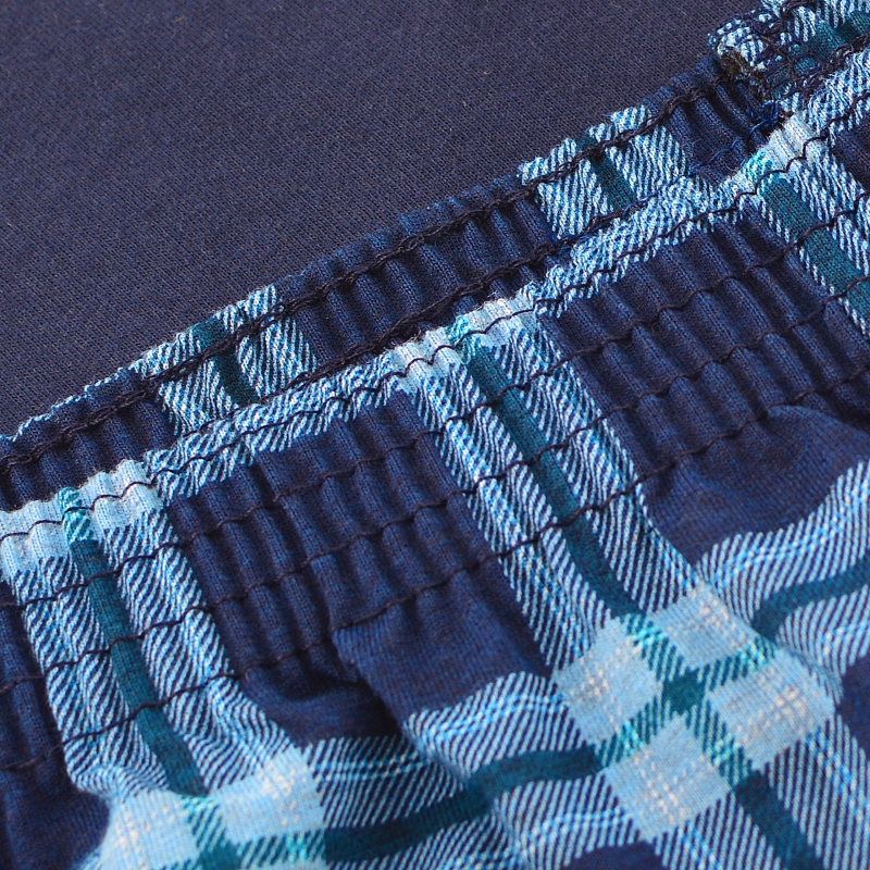 Cornette piżama – spodnie w niebieską kratę z gumką