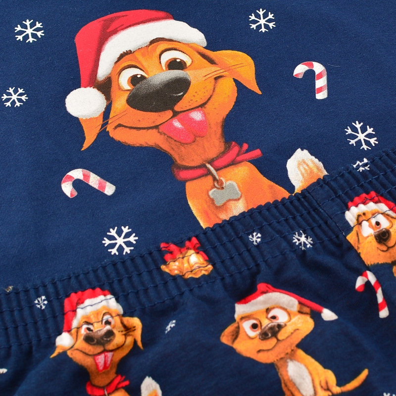 Cornette piżama – nadruk psa Mikołaja na koszulce