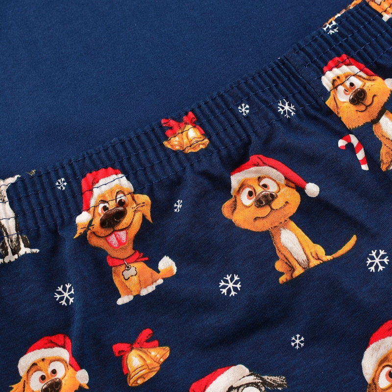 Cornette piżama – elastyczna gumka w świąteczne wzory