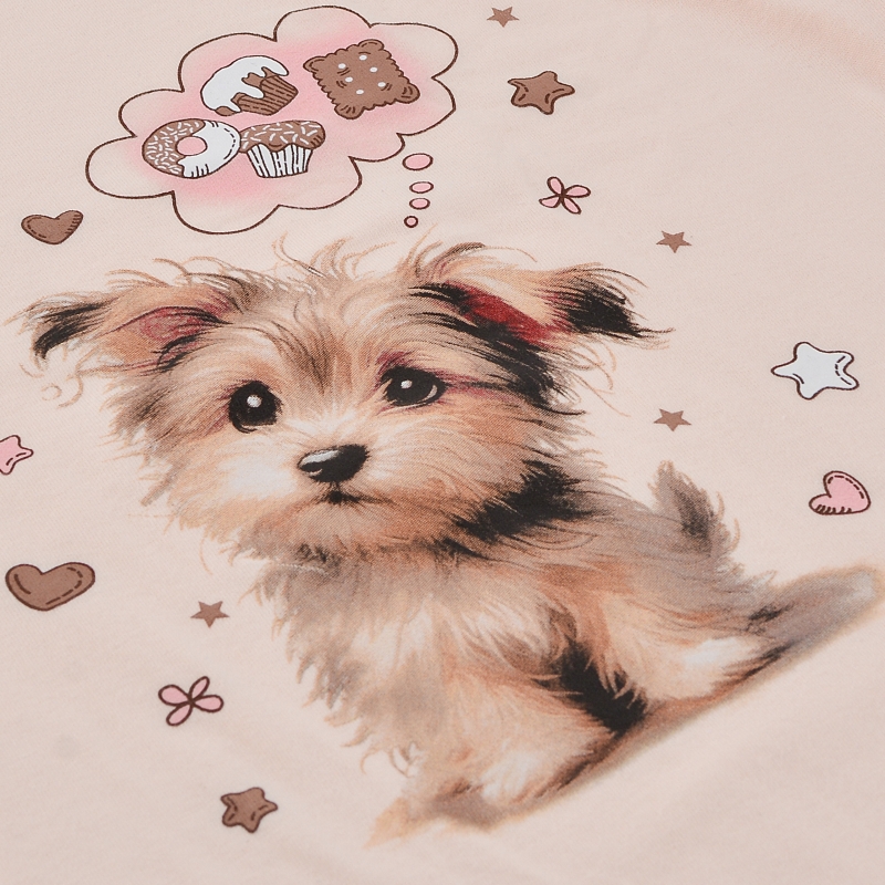 Cornette piżama – uroczy piesek i myśl o ciasteczkach