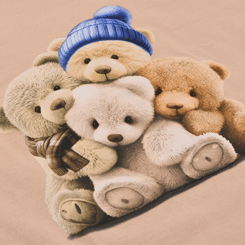 Cornette piżama – nadruk czterech misiów na bluzce