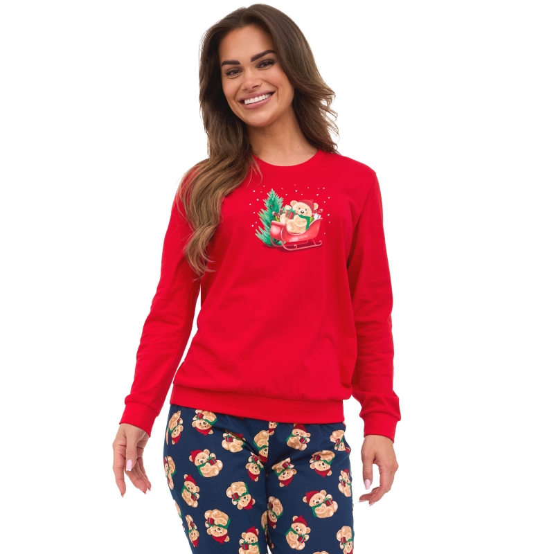 Cornette piżama – nadruk misia i spodnie z gumką Model