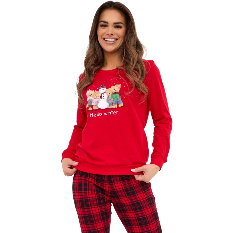 Cornette piżama damska Hello Winter – widok z przodu Model