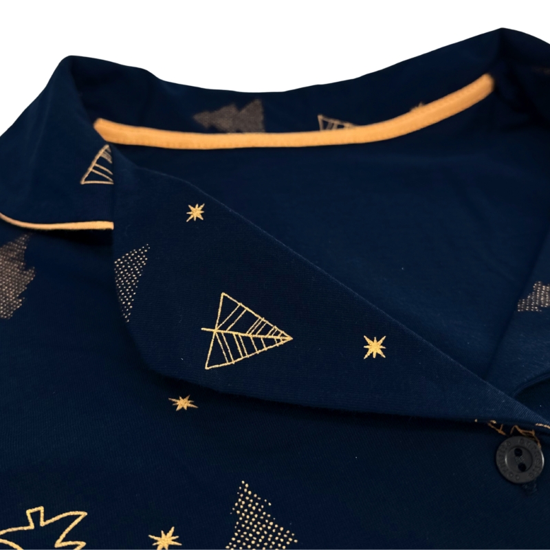 Cornette piżama – guzik z logo i świąteczne nadruki