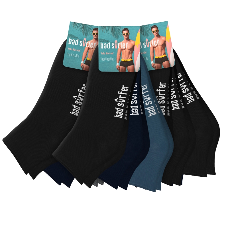 Skarpety bad surfer – zestaw 9 par z etykietą