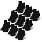 BAD SURFER Skarpety Męskie Zakostki Bawełna Zestaw Czarne 9 par