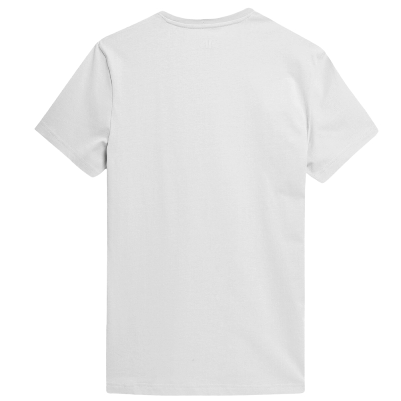 Tył białej koszulki męskiej 4F