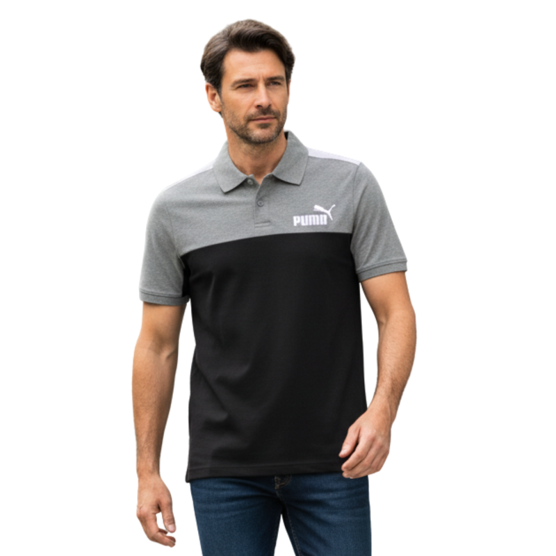 PUMA Koszulka POLO Męska 84800401 Szara Model