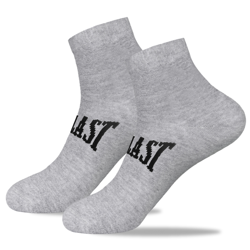 Szare męskie skarpety Everlast zakostki z czarnym napisem marki, 2 sztuki