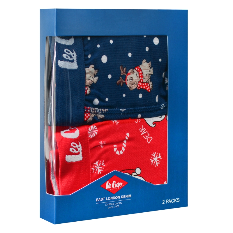 Opakowanie bokserków męskich Lee Cooper z motywem świątecznym