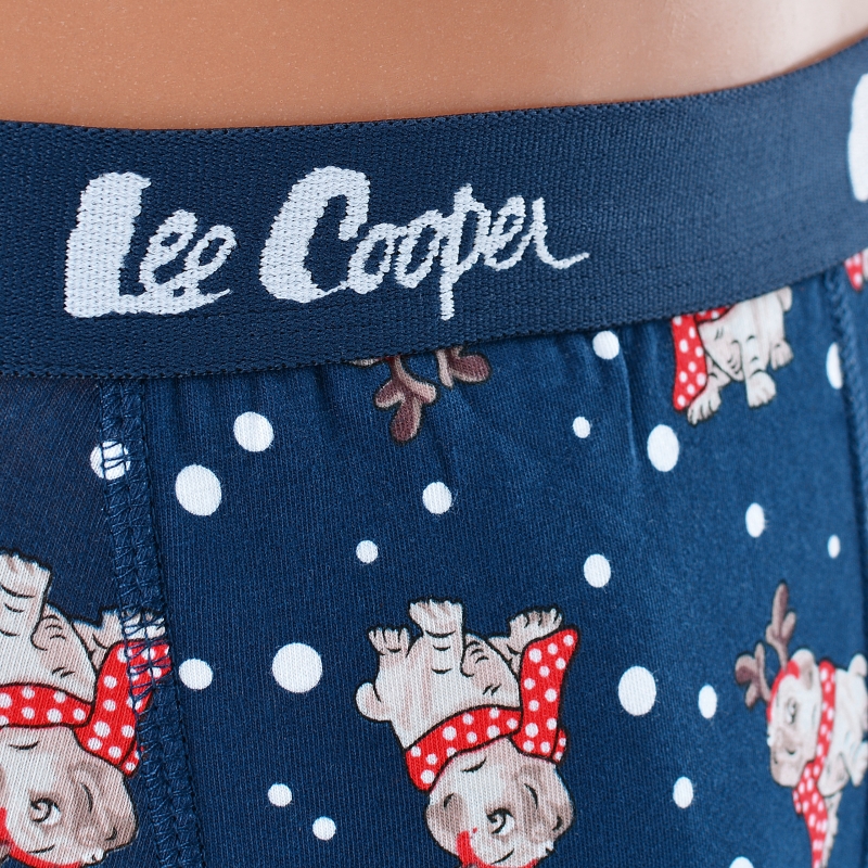 Guma z nadrukiem Lee Cooper na granatowych bokserkach
