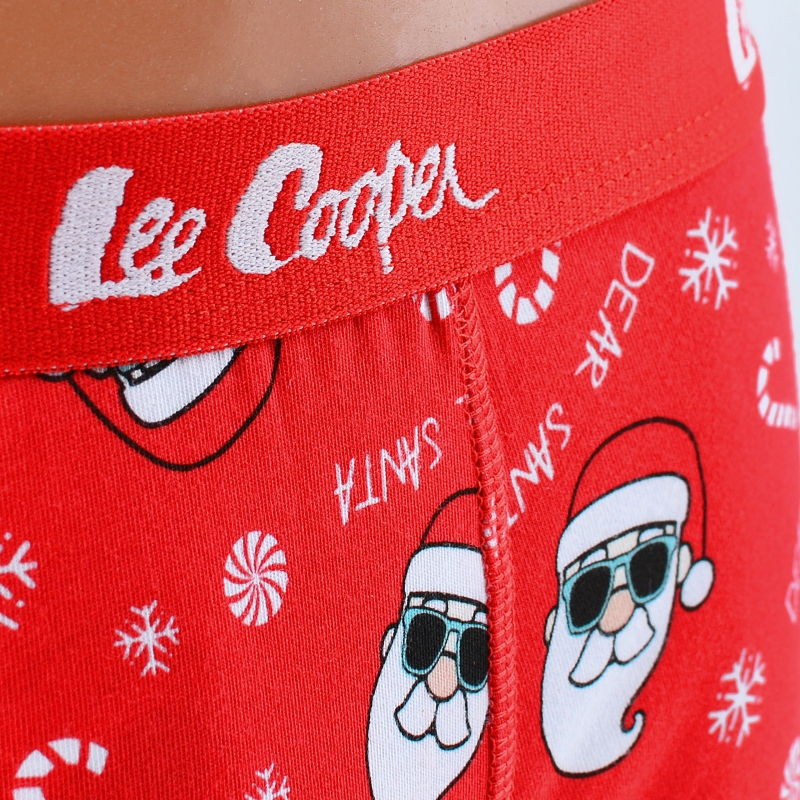 Bokserki męskie Lee Cooper z motywem świątecznym w detalu