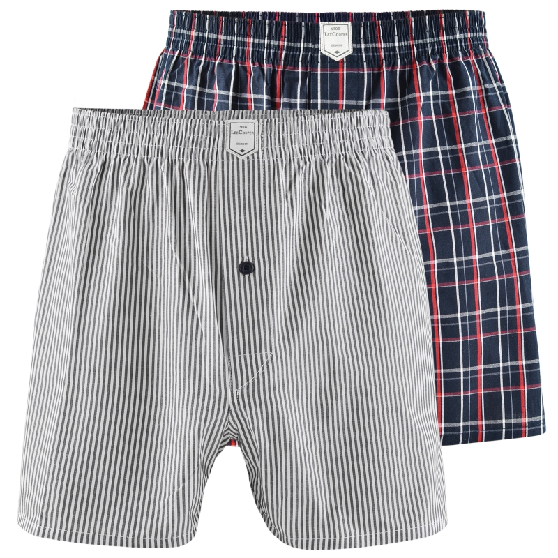 Luźne bokserki męskie Lee Cooper w paski i kratę