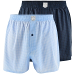 Lee Cooper Bokserki Męskie Luźne 2 sztuki Bawełniane Niebieskie