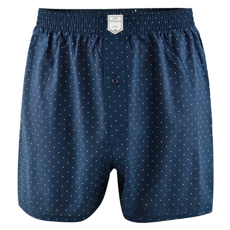 Granatowe bokserki męskie Lee Cooper w drobne kropki