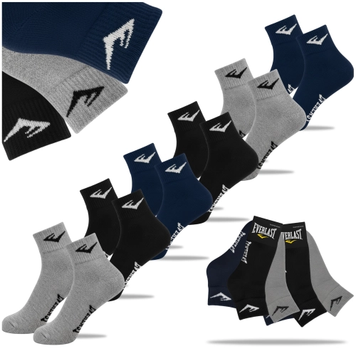 Everlast Skarpety Męskie Zakostki Bawełniane Mix Navy 6 par